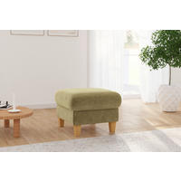 HOCKER Flachgewebe Olivgrün  - Eichefarben/Olivgrün, KONVENTIONELL, Holz/Textil (58/47/58cm) - Sit & More