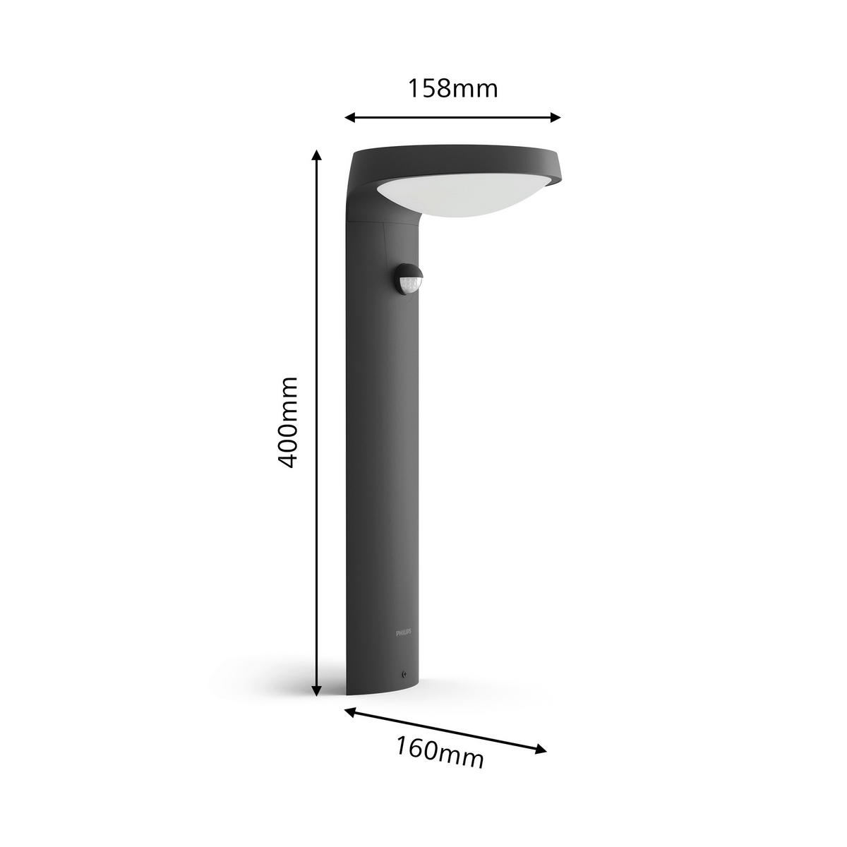 SOLARLEUCHTE 15.8/40/16 cm   - Anthrazit, KONVENTIONELL, Metall (15.8/40/16cm) - Philips
