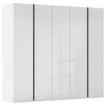 DREHTÜRENSCHRANK 251/235/61 cm,  in Weiß, 5-türig  - Graphitfarben/Weiß, Basics, Glas/Holzwerkstoff (251/235/61cm) - Novel