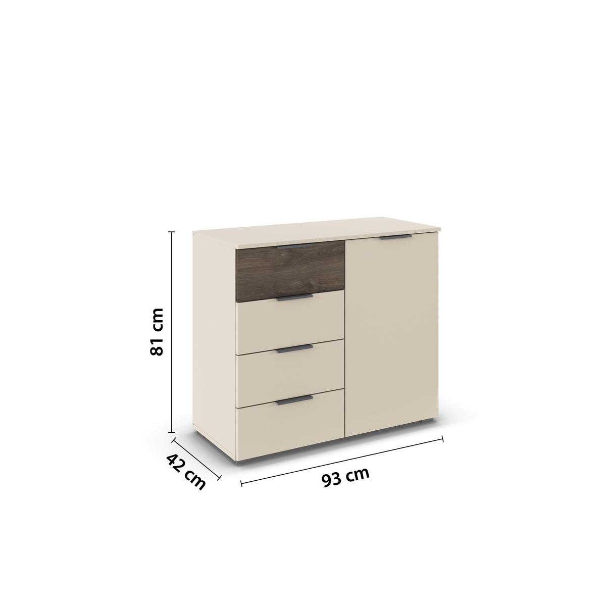 KOMMODE  in 93/81/42 cm  - Champagner, Trend, Holzwerkstoff (93/81/42cm)