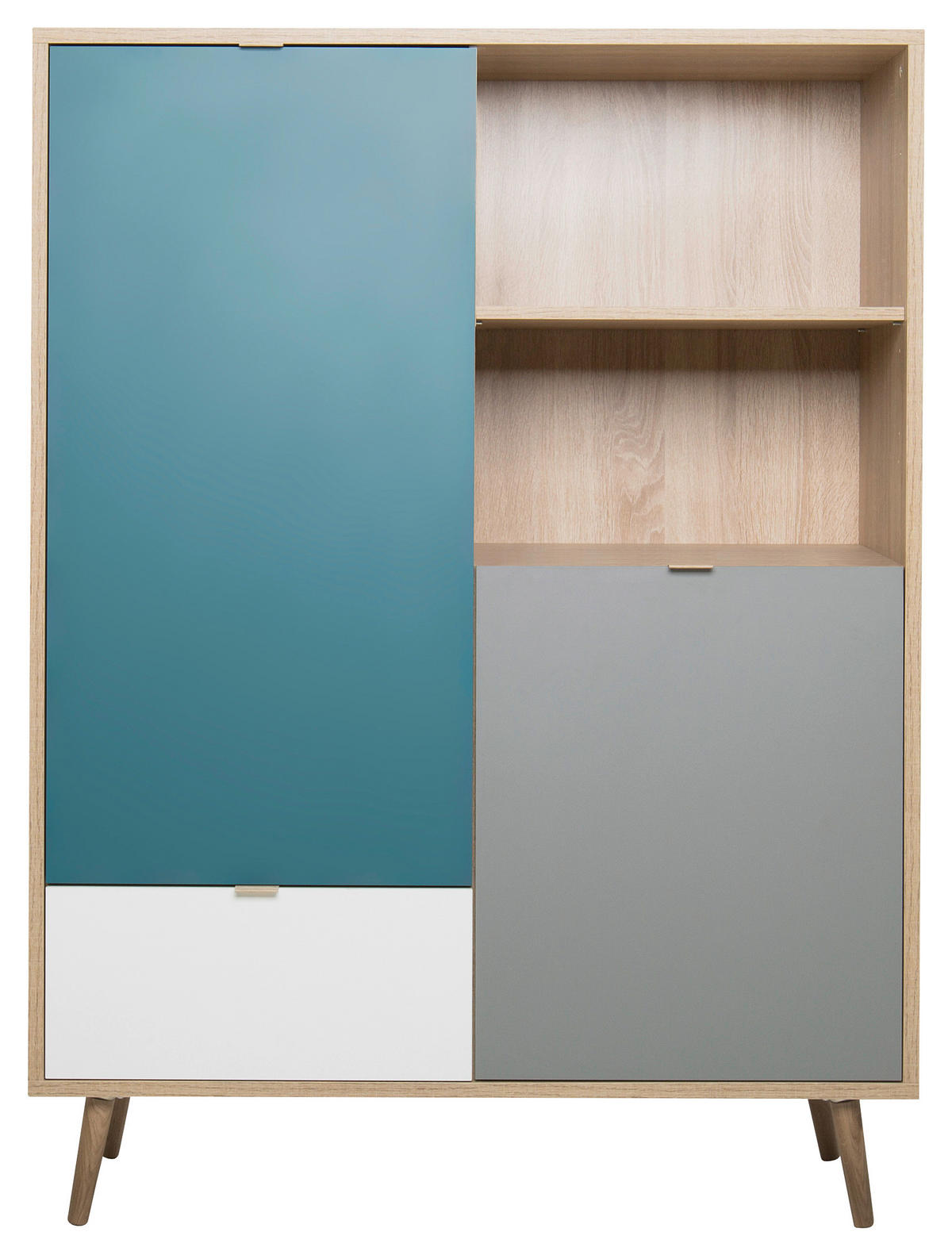 HIGHBOARD  in 103/139/40 cm  - Eichefarben/Petrol, Trend, Holzwerkstoff (103/139/40cm) - MID.YOU