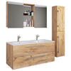BADEZIMMER 4-teilig  in 145 cm  - Honigeiche/Alufarben, MODERN, Keramik/Holzwerkstoff (145cm) - MID.YOU