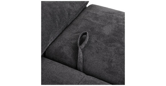 ECKSOFA in Webstoff Schwarz, Petrol  - Chromfarben/Anthrazit, Design, Kunststoff/Textil (276/212cm) - Carryhome