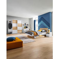 POSTEL 120/200 cm,  - bílá/barvy dubu, Design, kompozitní dřevo (120/200cm) - Hom`in