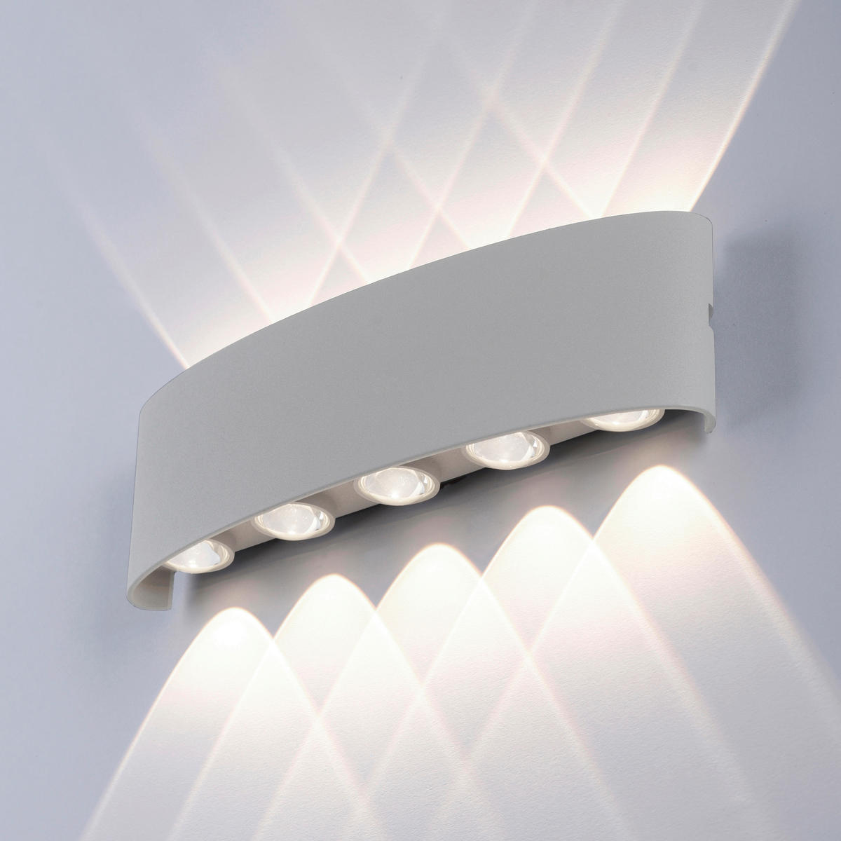 LED-WANDLEUCHTE Carlo 27/4,7/8 cm   - Silberfarben, Design, Metall (27/4,7/8cm) - Paul Neuhaus