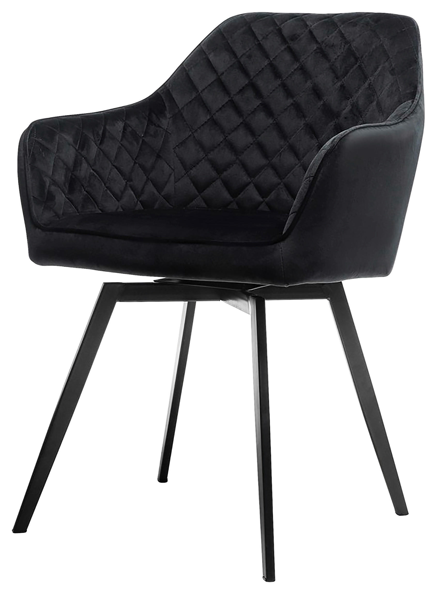 STOLIČKA, 56/84/62 cm - čierna, Basics, kov/textil (56/84/62cm) - Voleo