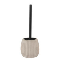 WC-BÜRSTENGARNITUR - Hellgrau/Schwarz, Basics, Naturmaterialien/Kunststoff (12,5/37,5/12,5cm) - Wenko
