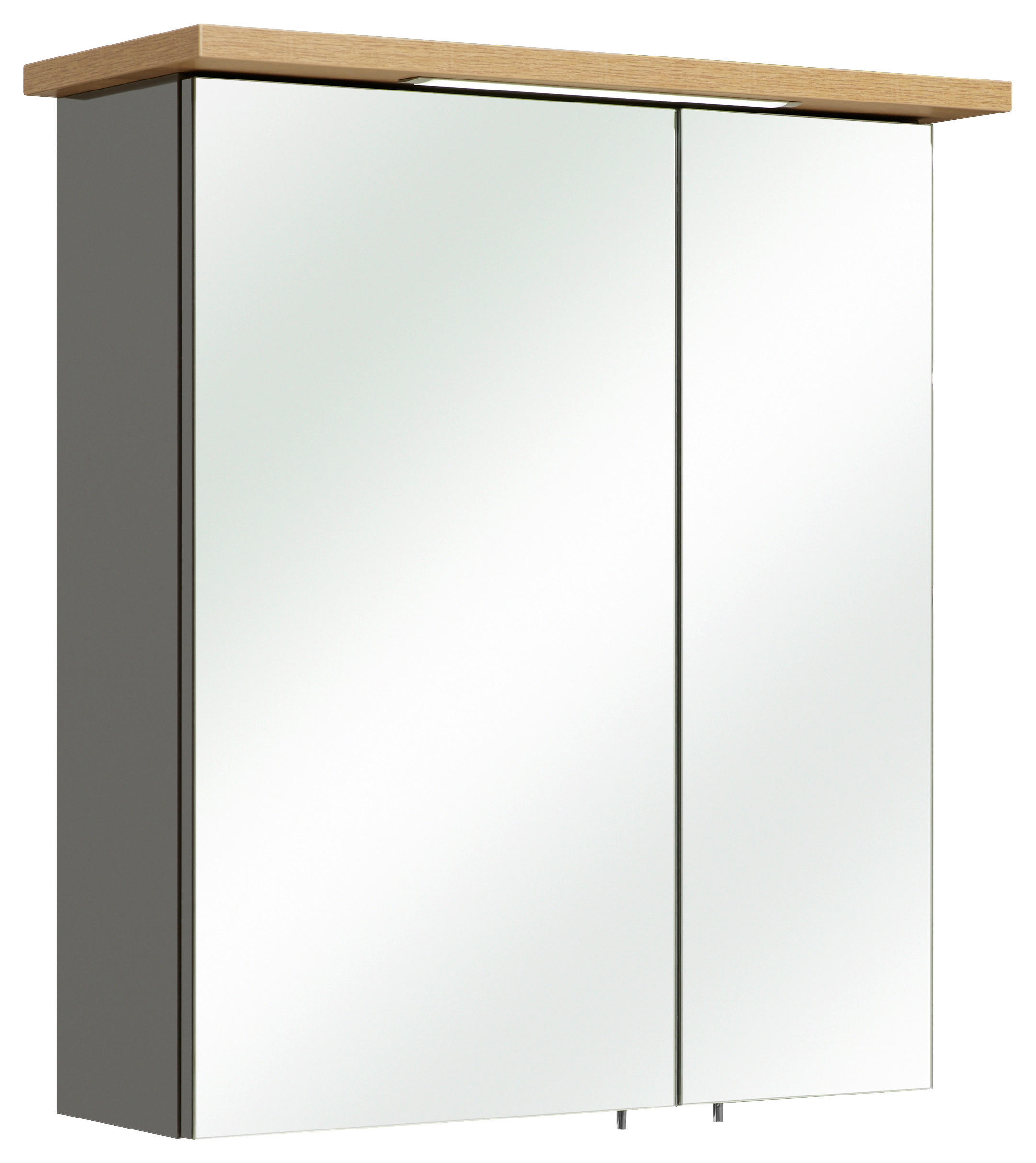 SPIEGELSCHRANK 60/72/20 cm  - Eichefarben/Grau, Design, Glas/Holzwerkstoff (60/72/20cm) - Xora