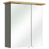 SPIEGELSCHRANK 60/72/20 cm  - Eichefarben/Grau, Design, Glas/Holzwerkstoff (60/72/20cm) - Xora