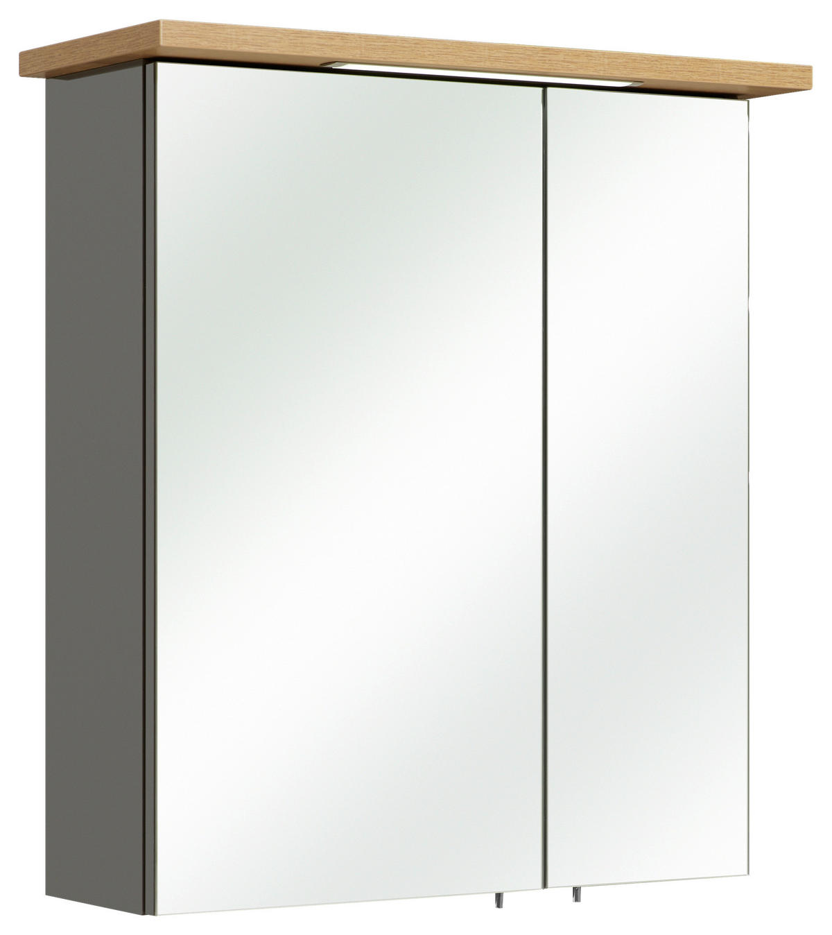 SPIEGELSCHRANK 60/72/20 cm  - Eichefarben/Grau, Design, Glas/Holzwerkstoff (60/72/20cm) - Xora