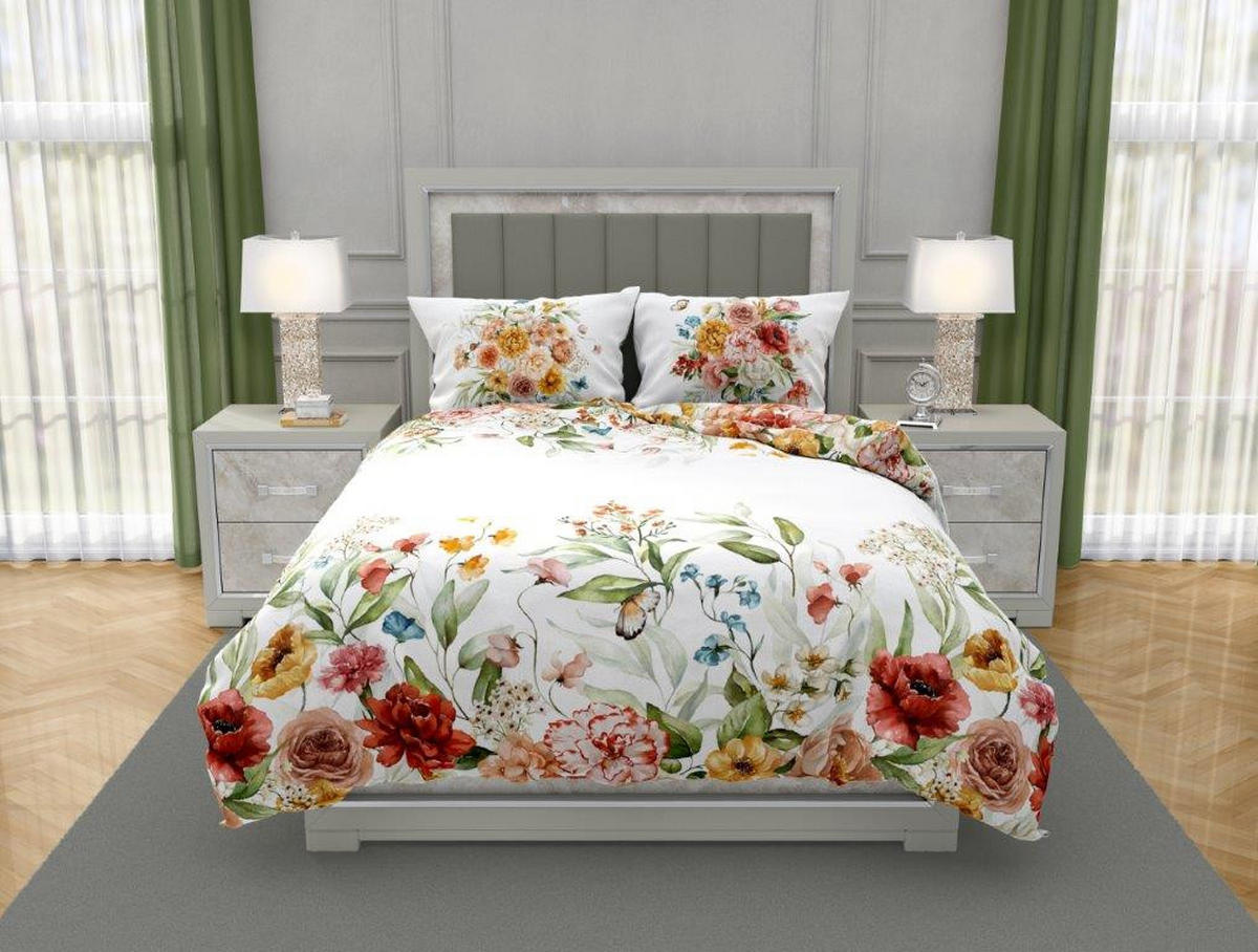 POSTELJINA SA DVA LICA 200/200 cm saten bela  - bela, Osnovno, tekstil (200/200cm) - Esposa