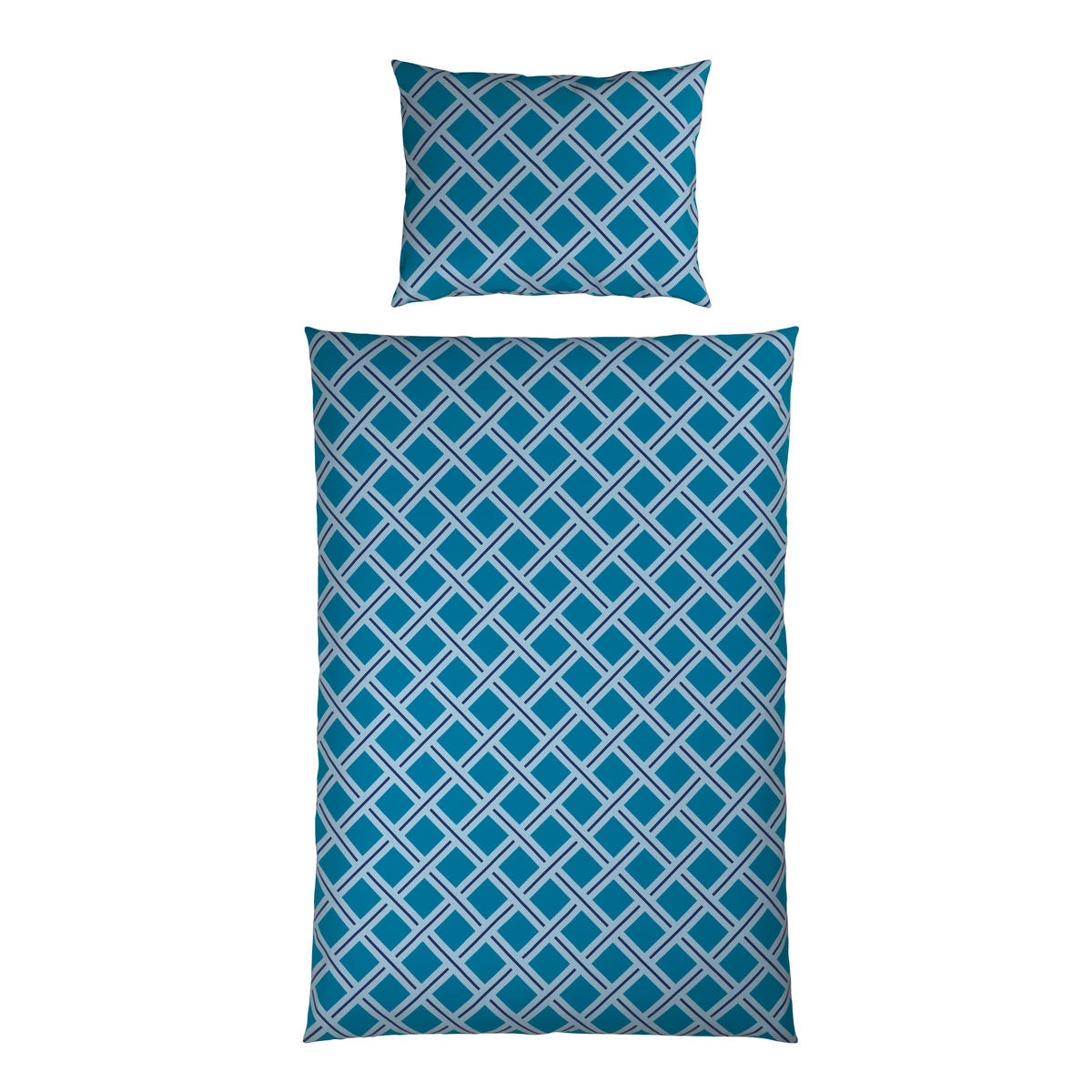 POVLEČENÍ, satén, modrá, tyrkysová, 140/200 cm - modrá/tyrkysová, textil (140/200cm) - Novel