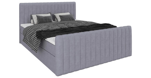BOXBETT 160/200 cm  in Grau  - Schwarz/Grau, Basics, Kunststoff/Textil (160/200cm) - Carryhome