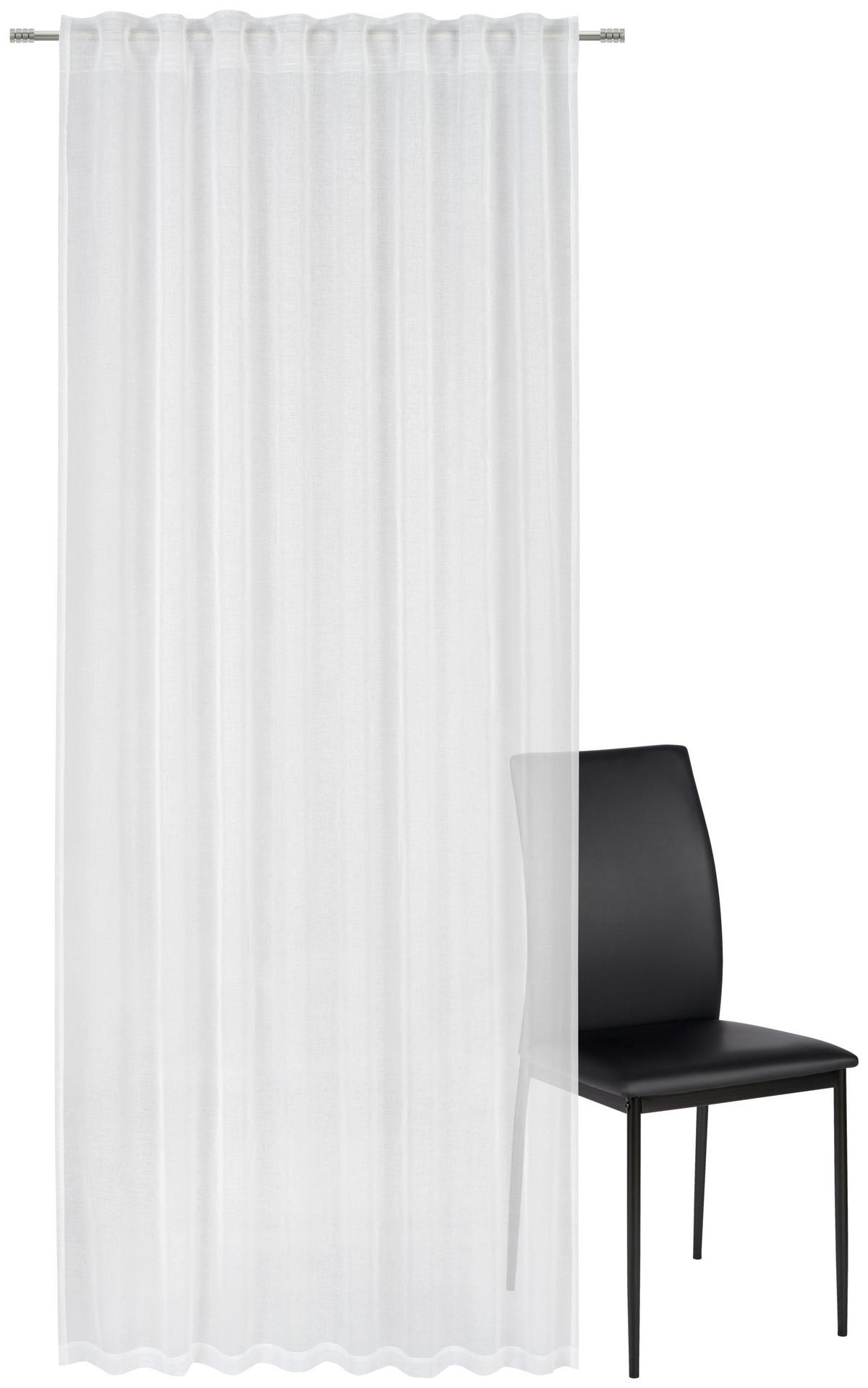 HOTOVÝ ZÁVĚS, průhledné, 135/245 cm - krémová, Basics, textil (135/245cm) - Novel