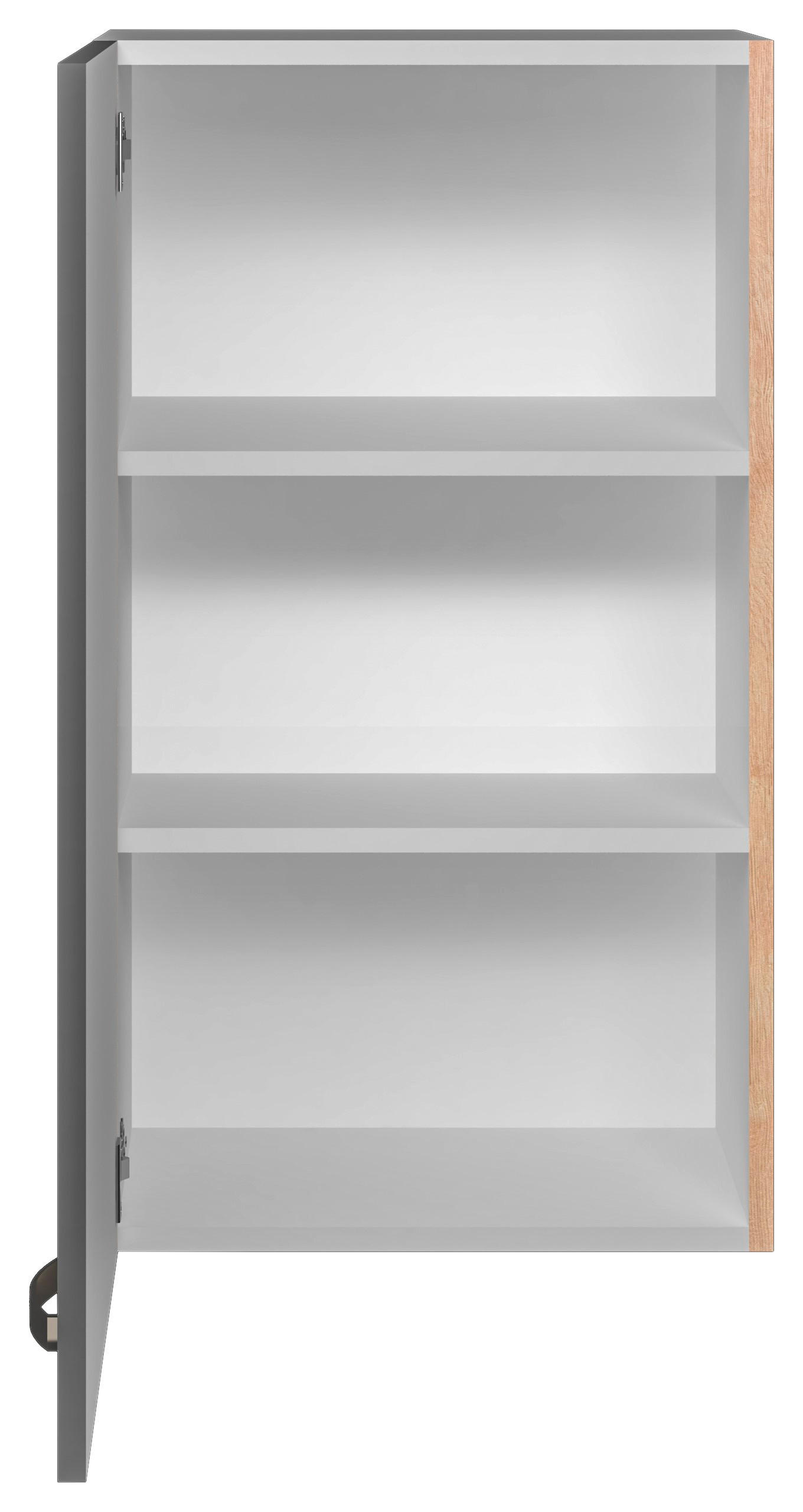 KÜCHENOBERSCHRANK 50/89/32 cm in Dunkelgrau, Eiche San Remo - Edelstahlfarben/Dunkelgrau, MODERN, Holzwerkstoff/Metall (50/89/32cm) - FlexWell