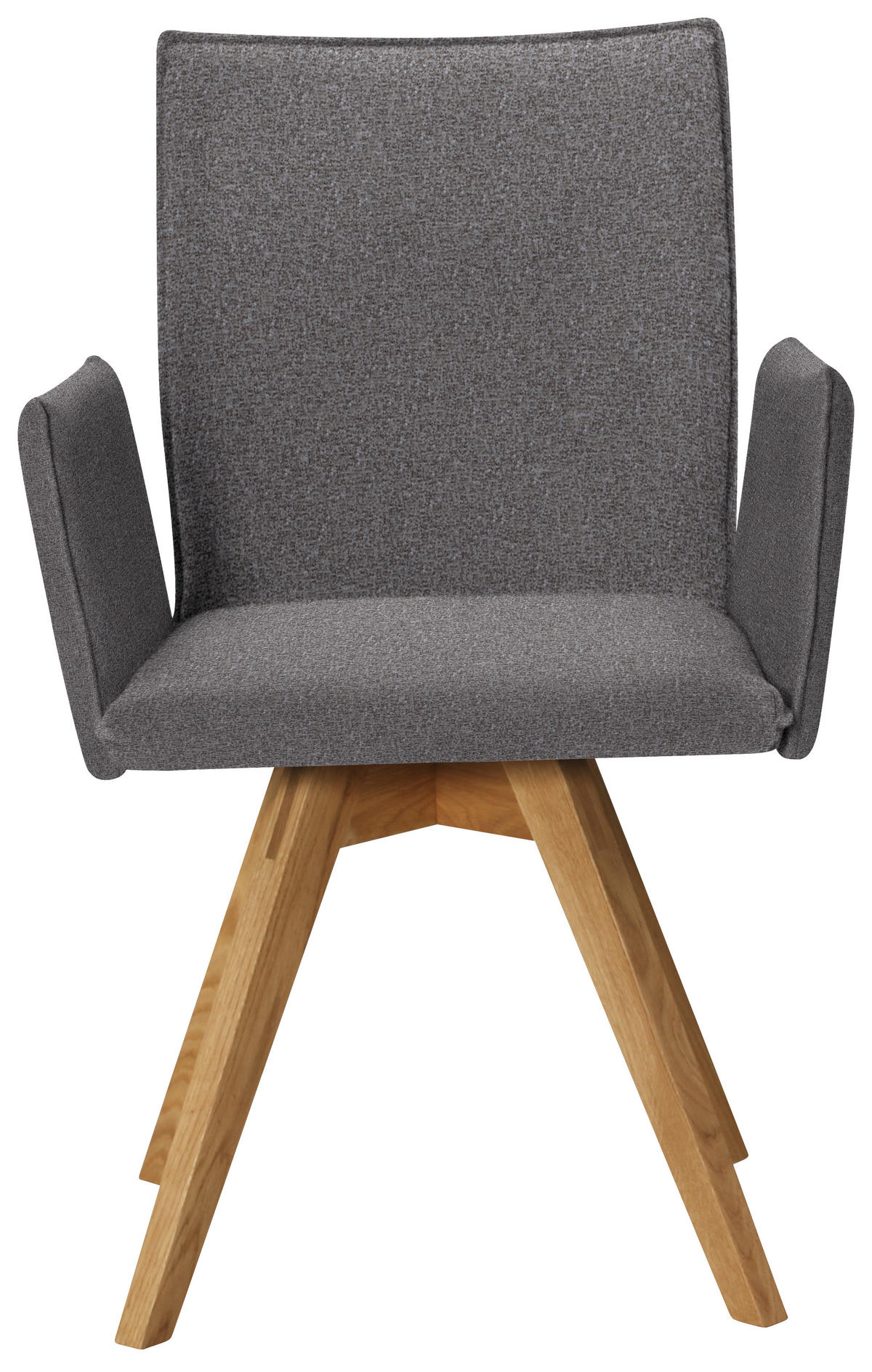 ARMLEHNSTUHL  in Samt  - Eichefarben/Grau, Konventionell, Holz/Textil (60/91/61cm) - Moderano