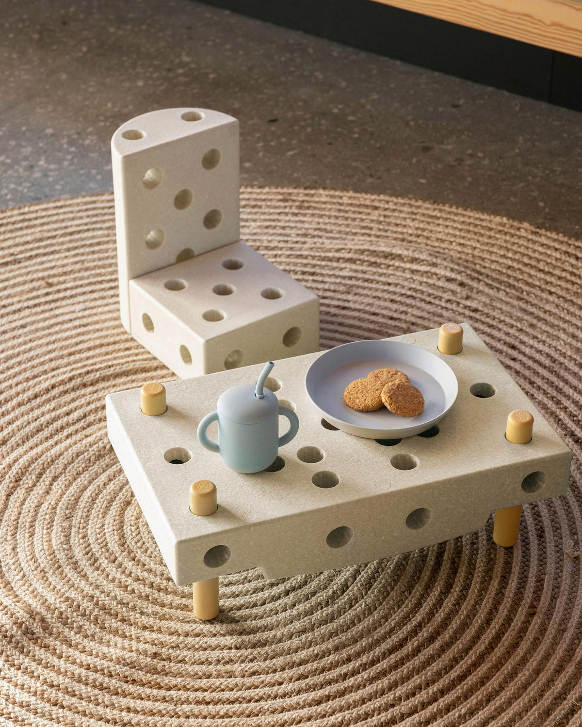 KONSTRUKCIJSKA IGRAČKA  MODU Sand Grey / Honey Yellow  - boje meda/boje pijeska, Basics, plastika (51/21/41cm) - MODU