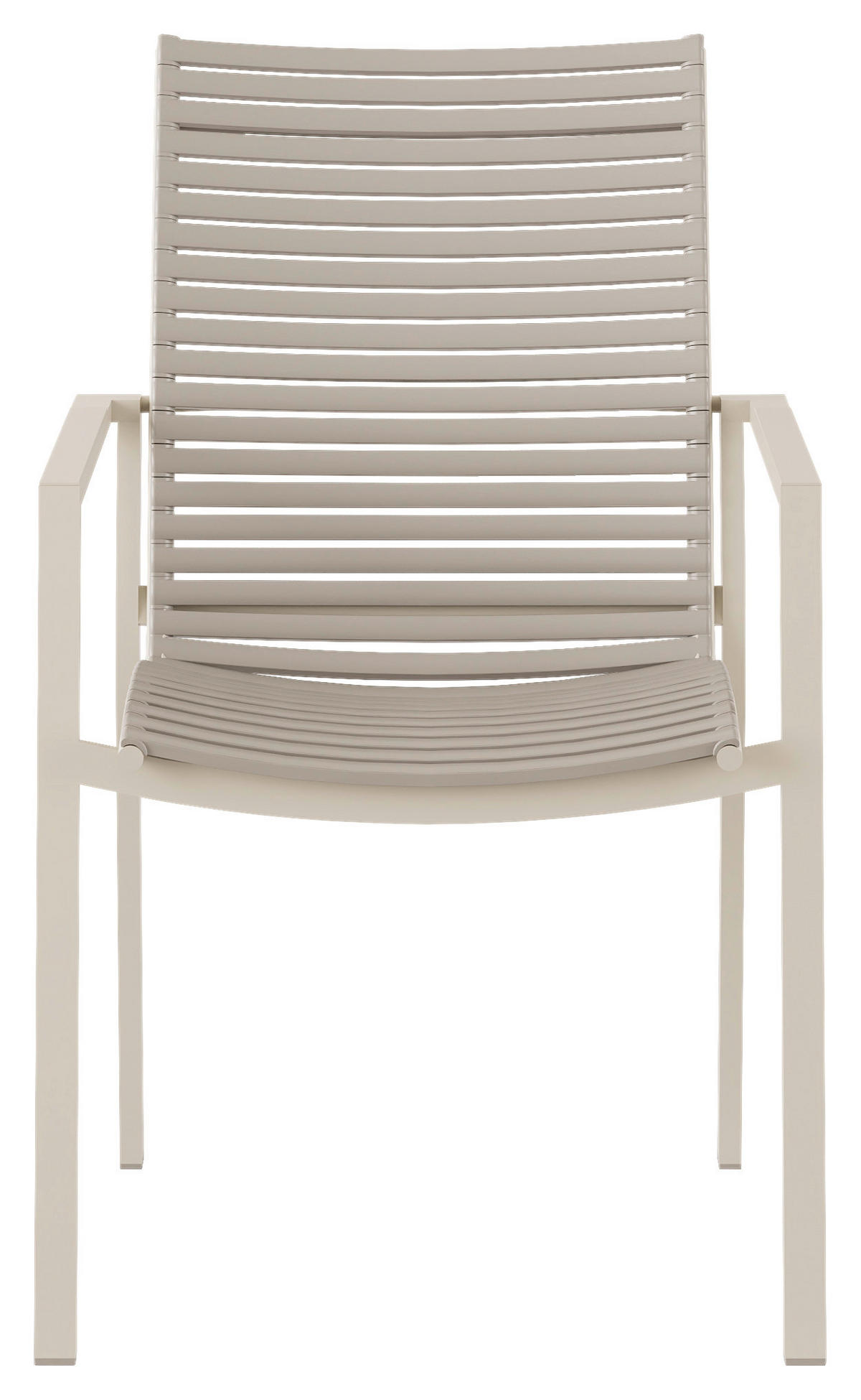 STAPELSTUHL Aluminium Sandfarben  - Sandfarben, KONVENTIONELL, Kunststoff/Metall (57,5/92/60cm) - Ambia Garden