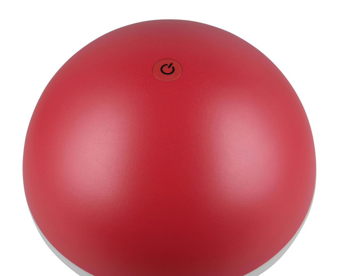 AKKU-TISCHLEUCHTE - Rot, Trend, Metall (16/31cm)