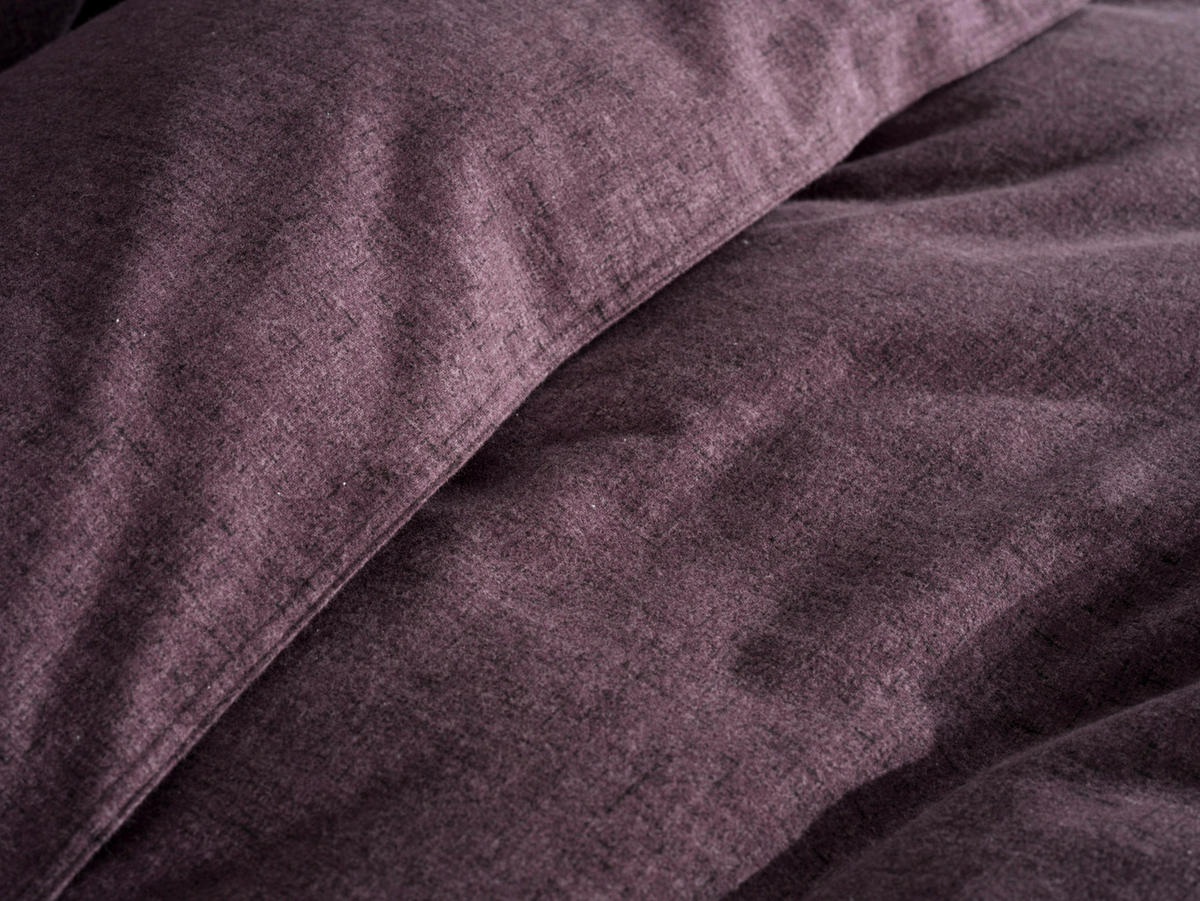 BETTWÄSCHE Franela Flanell 155/220 cm  - Brombeere, Basics, Textil (155/220cm)