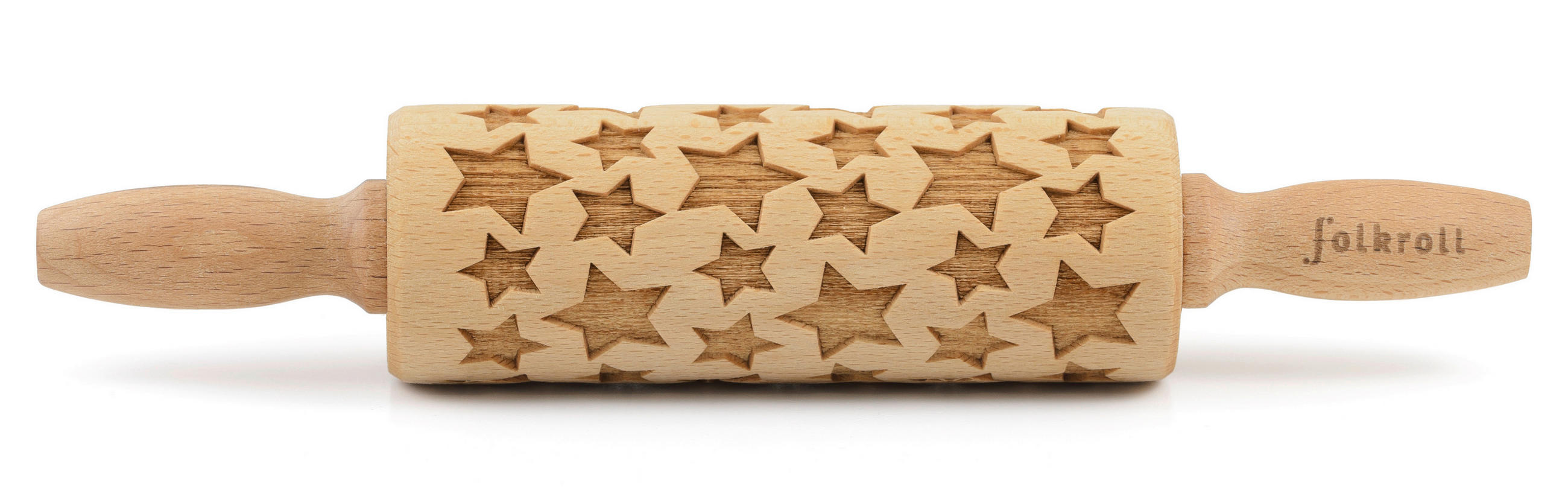 MOTIV-TEIGROLLE - Naturfarben, Basics, Holz (23/4,5/4,5cm) - Folkroll