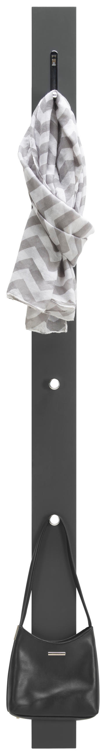 GARDEROBENPANEEL  in 10/165/5 cm  - Anthrazit, Design, Holzwerkstoff/Metall (10/165/5cm) - Moderano