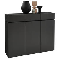 SIDEBOARD 135/111/40 cm  in Graphitfarben  - Schwarz/Graphitfarben, Design, Holzwerkstoff/Kunststoff (135/111/40cm) - Voleo