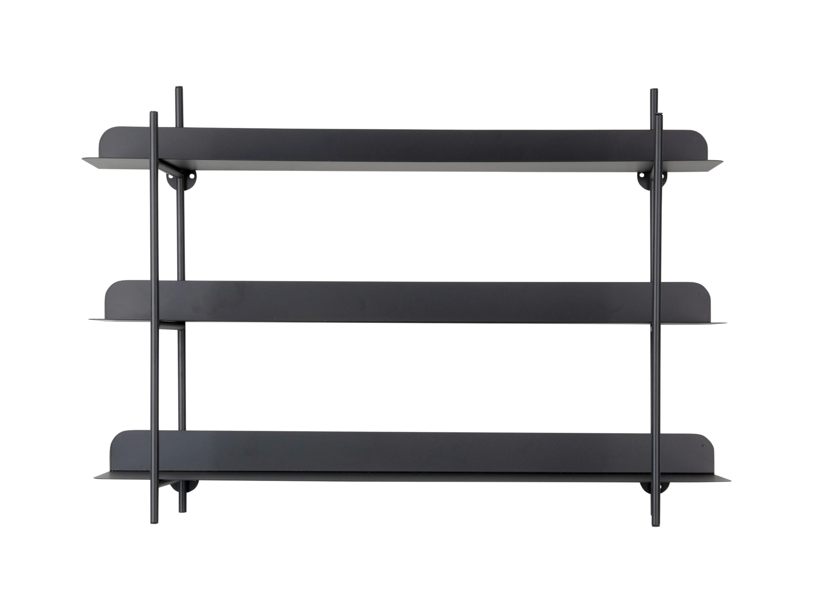 DEKOWANDREGAL 60/42/16 cm  - Schwarz, Basics, Metall (60/42/16cm) - Leitmotiv