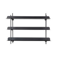 DEKOWANDREGAL 60/42/16 cm  - Schwarz, Basics, Metall (60/42/16cm) - Leitmotiv