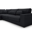 ECKSOFA in Cord Schwarz  - Schwarz, KONVENTIONELL, Kunststoff/Textil (250/314cm) - Carryhome