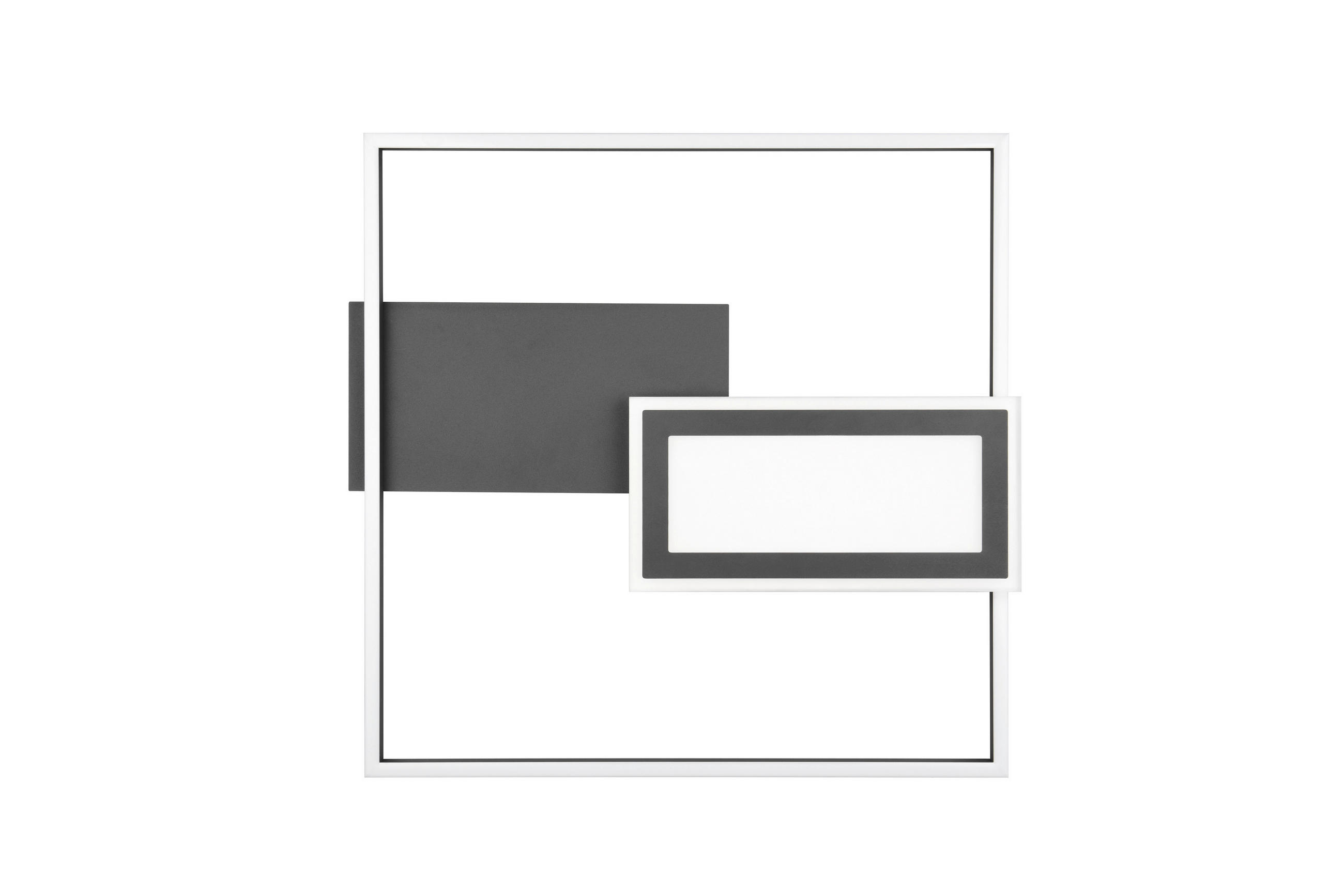 LED-DECKENLEUCHTE     - Weiss/Schwarz, Design, Kunststoff/Metall (53/4.5/50cm)