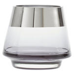 WINDLICHT Grau, Silberfarben, Chromfarben 10/9 cm  - Chromfarben/Silberfarben, LIFESTYLE, Glas (10/9cm) - Ambia Home