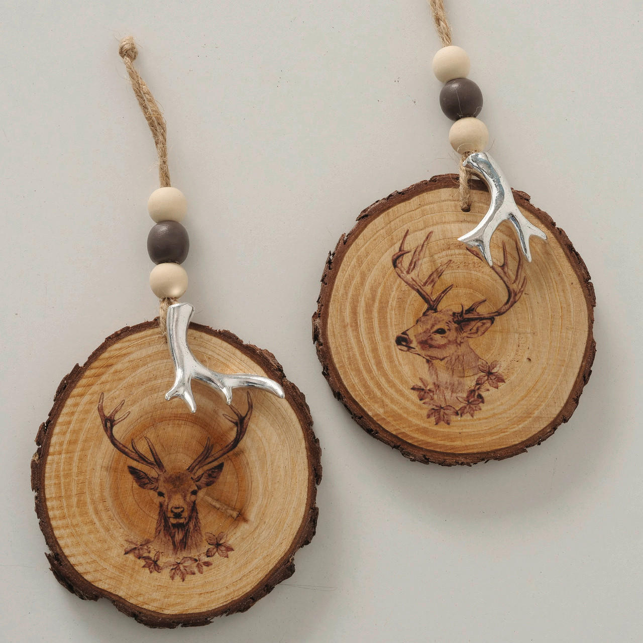 DEKOHÄNGER  - Naturfarben, Basics, Holz/Textil (10/1,5cm)