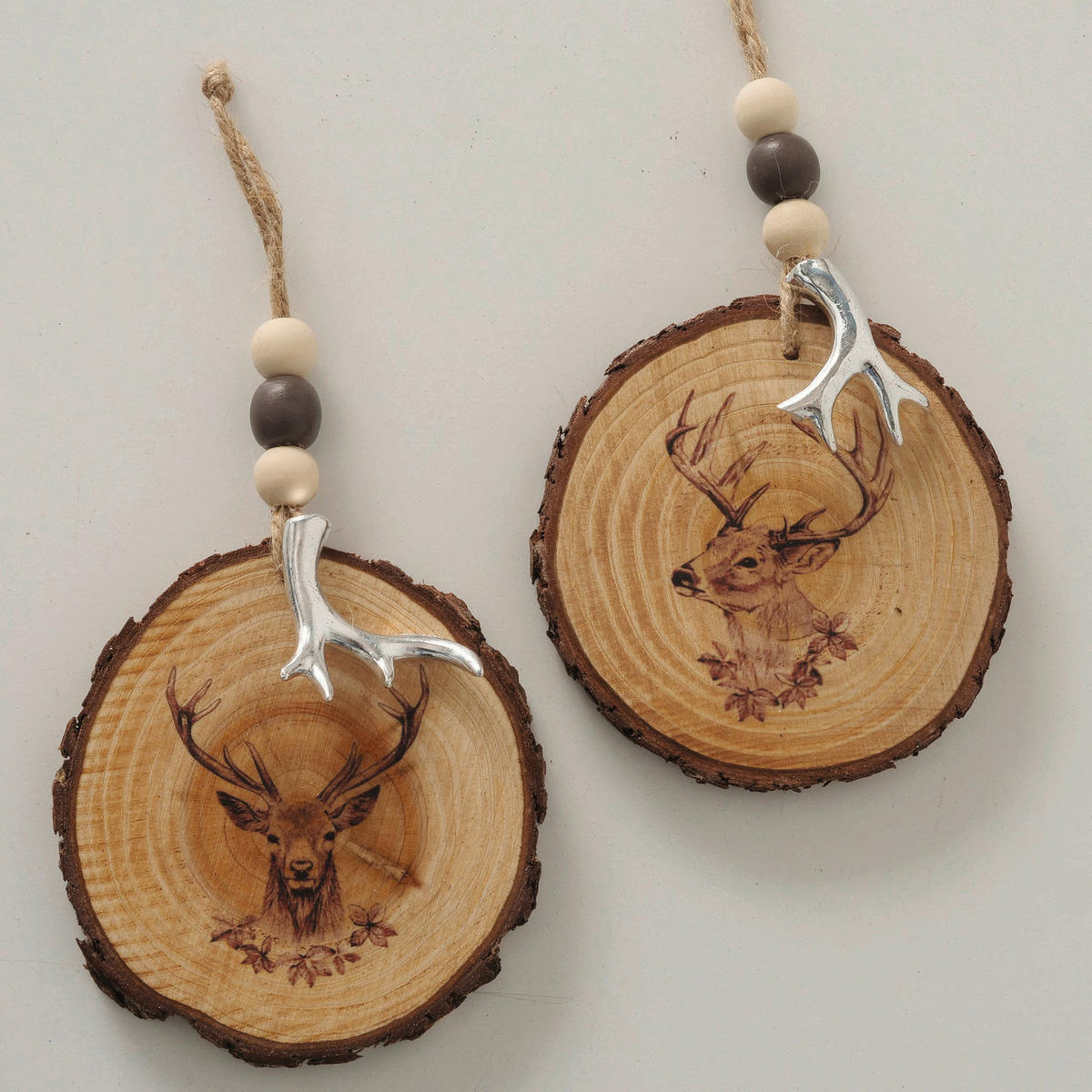 DEKOHÄNGER  - Naturfarben, Basics, Holz/Textil (10/1,5cm)