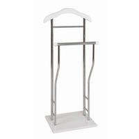 HERRENDIENER Weiß, Chromfarben  - Chromfarben/Weiß, Basics, Holzwerkstoff/Metall (45/110/30cm)