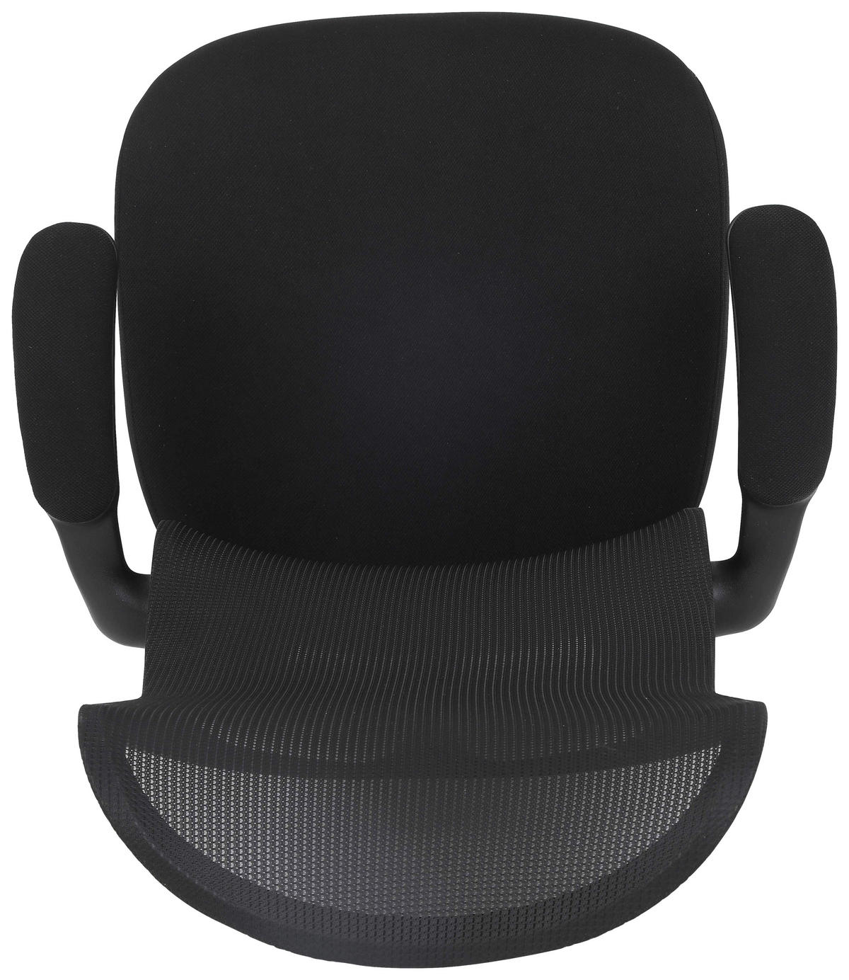 DREHSTUHL Netzbespannung Schwarz  - Schwarz, MODERN, Holz/Kunststoff (65/108/116/66cm) - MID.YOU