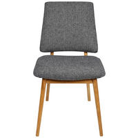 STUHL  Stoffauswahl Webstoff  - Eichefarben/Dunkelgrau, MODERN, Holz/Textil (48/89,5/60cm) - Carryhome