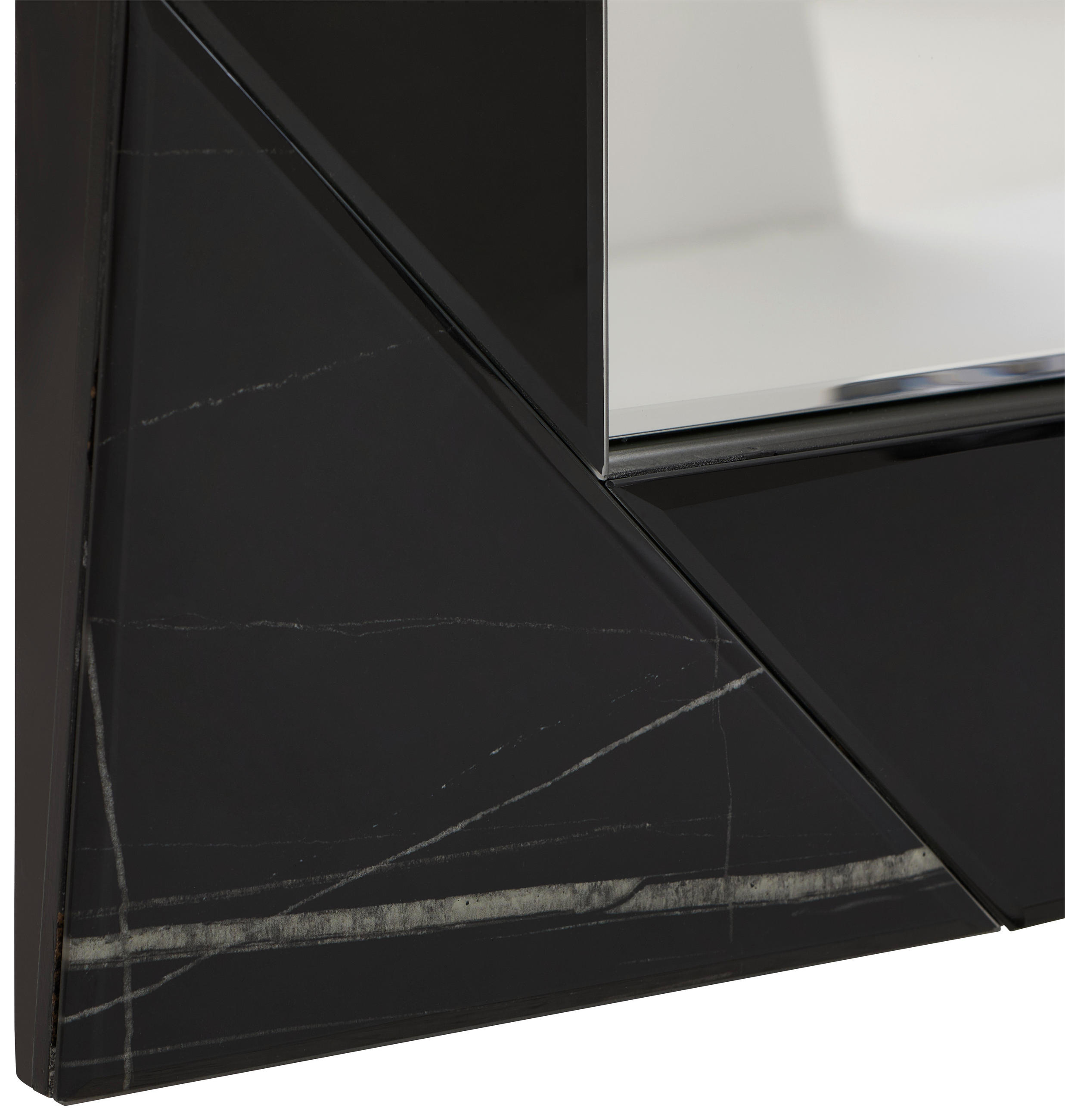 OGLINDĂ DE PERETE 80/120/4,5 cm    - negru, Trend, sticlă/material pe bază de lemn (80/120/4,5cm) - Ambia Home