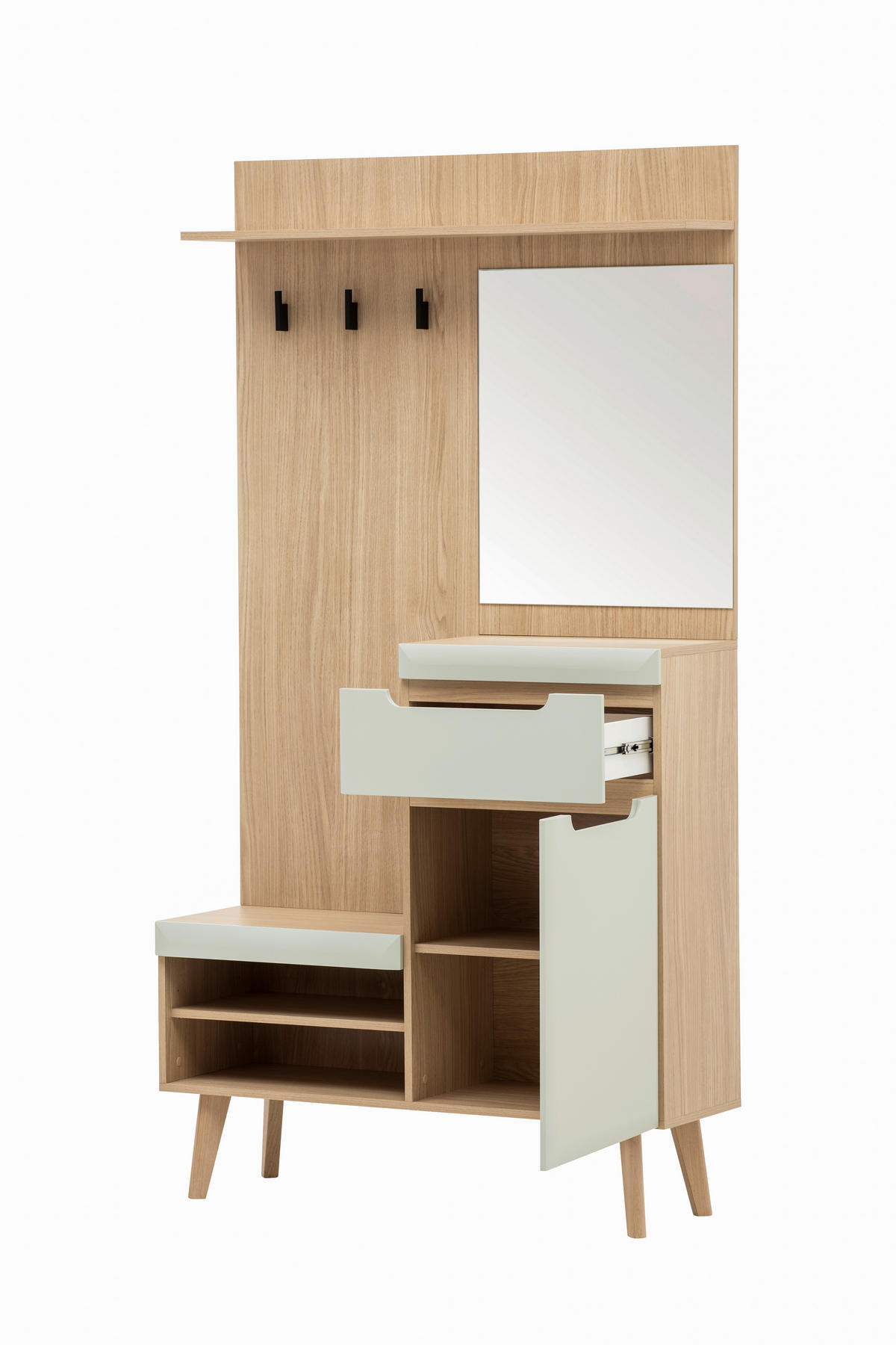 GARDEROBE  in 107/197/34 cm  - Eichefarben, Design, Holzwerkstoff (107/197/34cm) - MID.YOU
