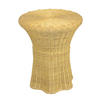 BEISTELLTISCH Rattan massiv Beige rund  - Beige, Natur, Holz (44/44/51cm) - MID.YOU