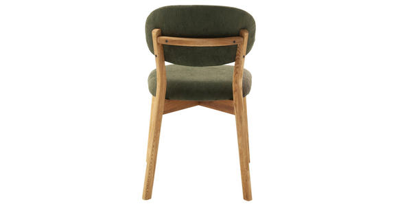 STUHL in Holz, Textil Olivgrün, Wildeiche  - Wildeiche/Olivgrün, KONVENTIONELL, Holz/Textil (50/82/57cm) - Venda