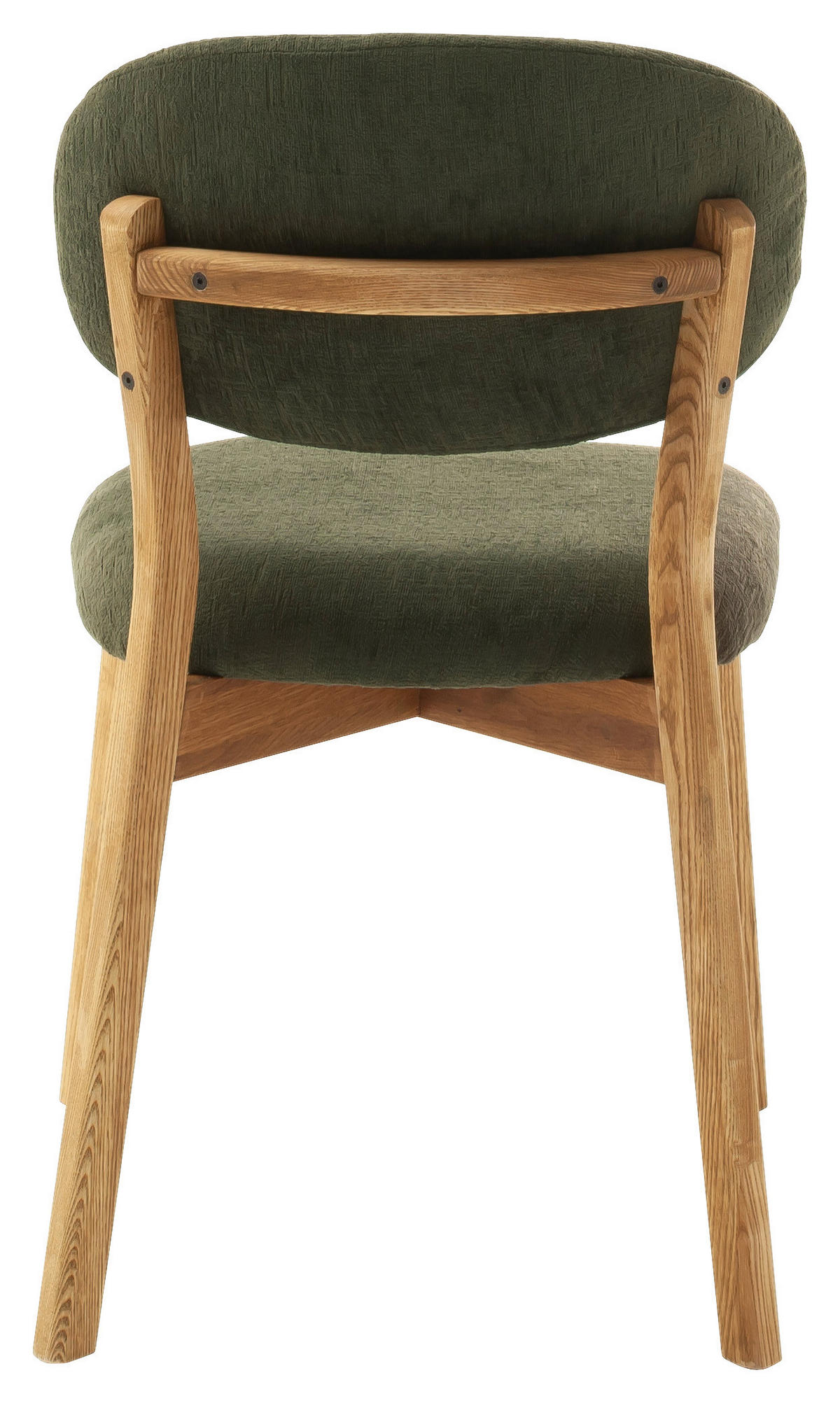 STUHL in Holz, Textil Olivgrün, Wildeiche  - Wildeiche/Olivgrün, KONVENTIONELL, Holz/Textil (50/82/57cm) - Venda