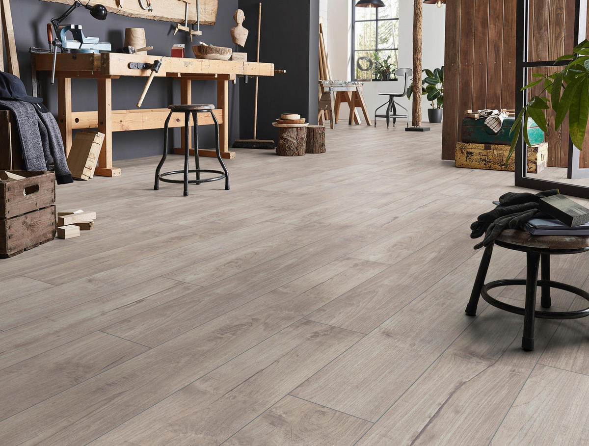 LAMINATBODEN Exquisit  - Teakfarben, KONVENTIONELL, Holz (138.0/19.3/0.8cm)