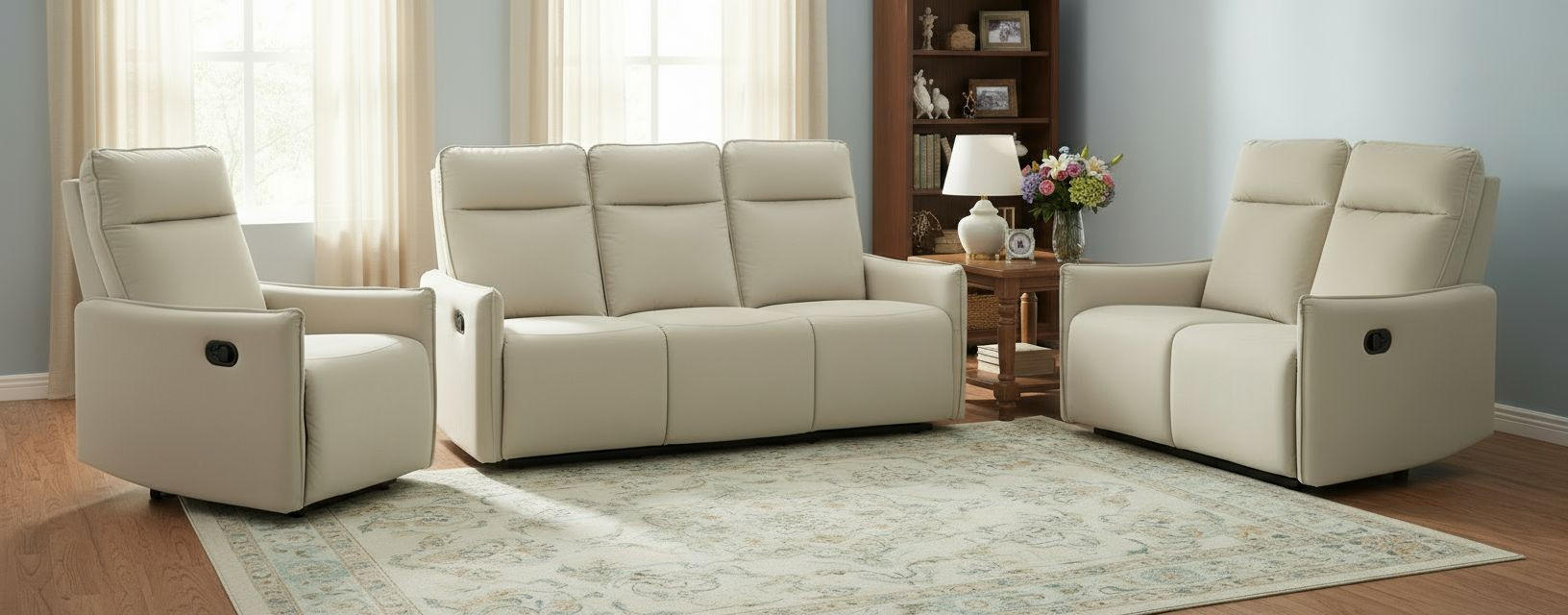 SEDACÍ SOUPRAVA 3+2+1, textil, béžová - béžová, Konvenční, kov/textil (72/102/85.5cm) - P & B