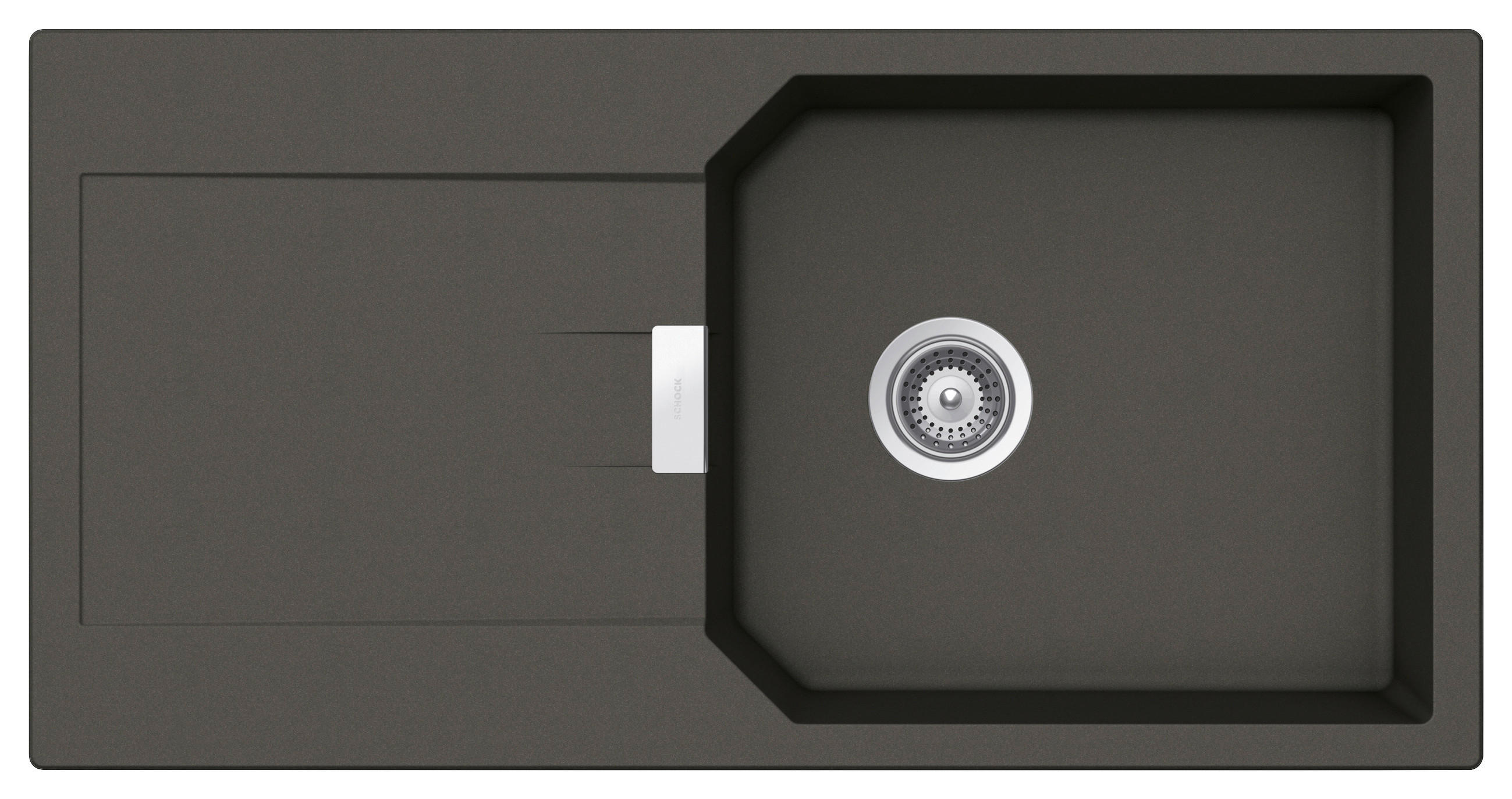 SPÜLE MAND100LAGAS  - Dunkelgrau, Basics, Stein (100/30,5/51,0cm) - Schock