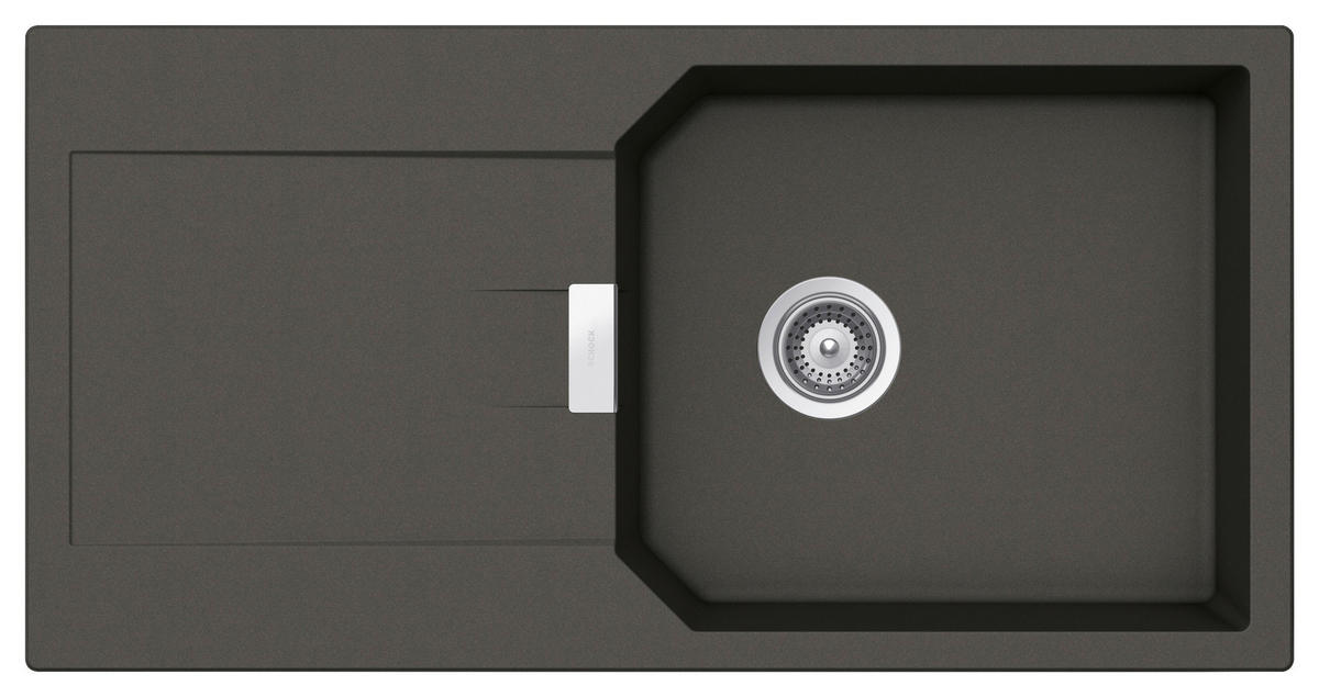 SPÜLE MAND100LAGAS  - Dunkelgrau, Basics, Stein (100/30,5/51,0cm) - Schock
