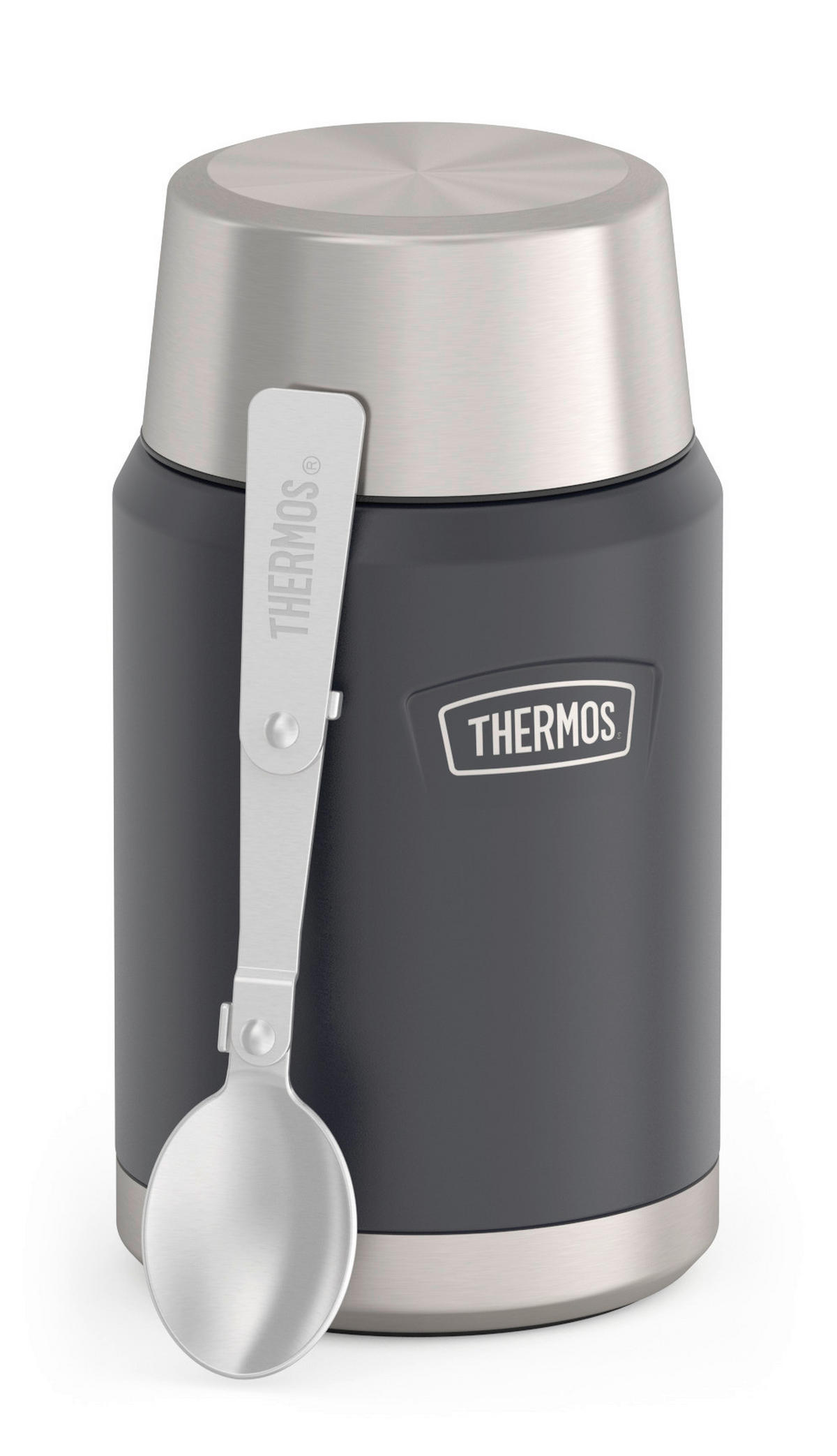 ISOLIERSPEISEGEFÄSS ICON 0,71 L  - Dunkelgrau, Basics, Metall (0,71l) - Thermos
