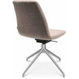 STUHL  in Aluminium Velours Metall, Textil  - Ecru/Alufarben, Design, Textil/Metall (46/81,5-84,5/55cm) - Johann Jakob