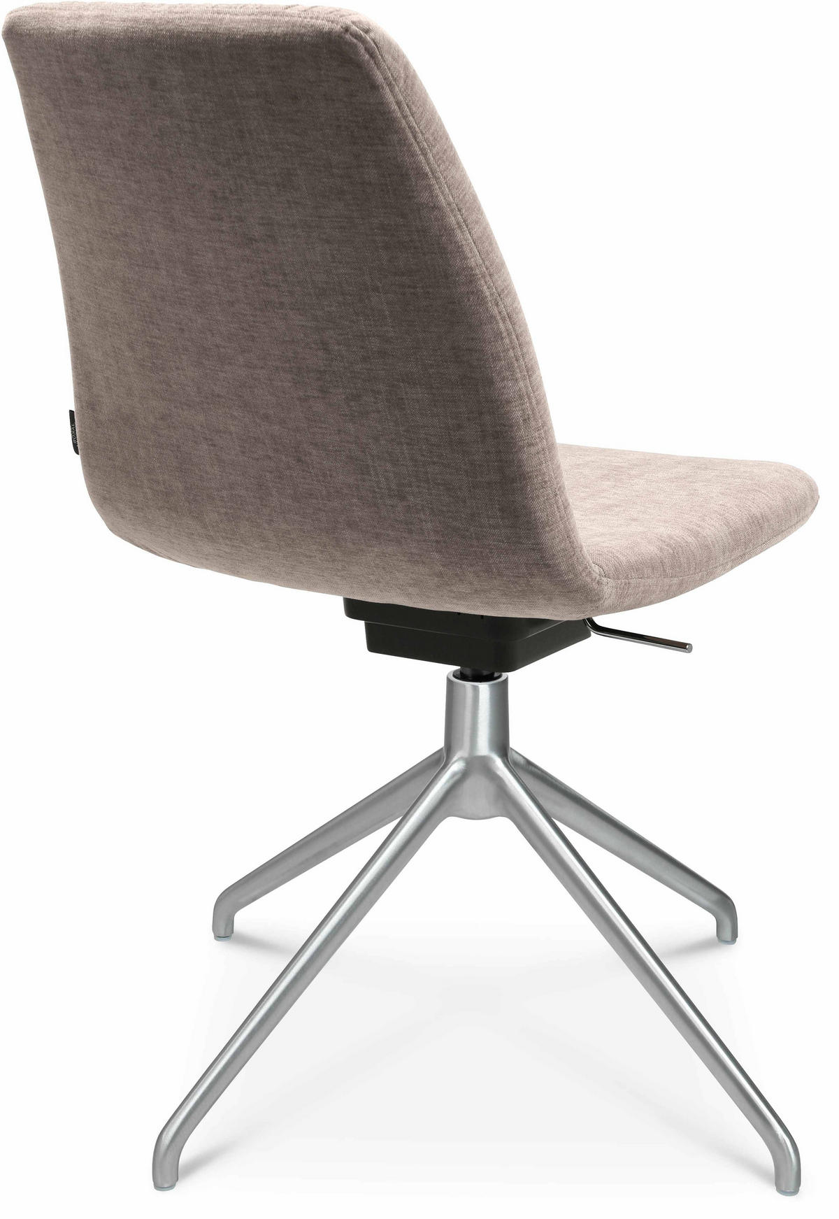 STUHL  in Aluminium Velours Metall, Textil  - Ecru/Alufarben, Design, Textil/Metall (46/81,5-84,5/55cm) - Johann Jakob