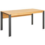 SCHREIBTISCH 180/80/75 cm  in Eichefarben, Graphitfarben  - Eichefarben/Anthrazit, Natur, Holz/Metall (180/80/75cm) - Linea Natura